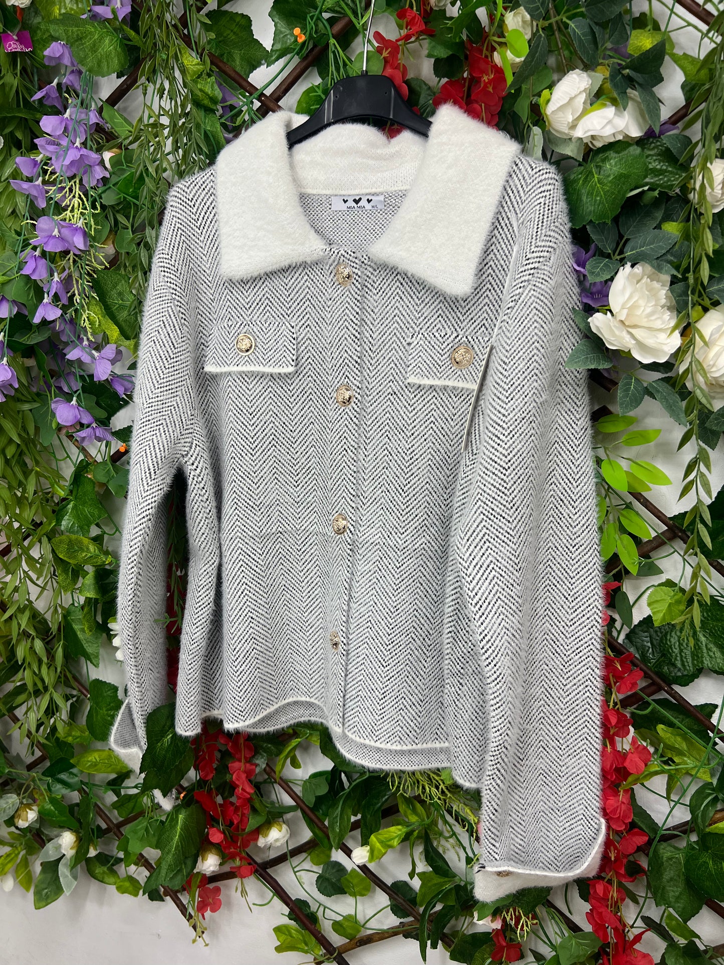 Cardigan Punto Texturizada