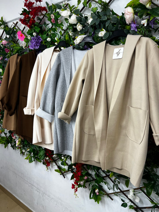 Chaqueta Paño Gorro Bolsillos