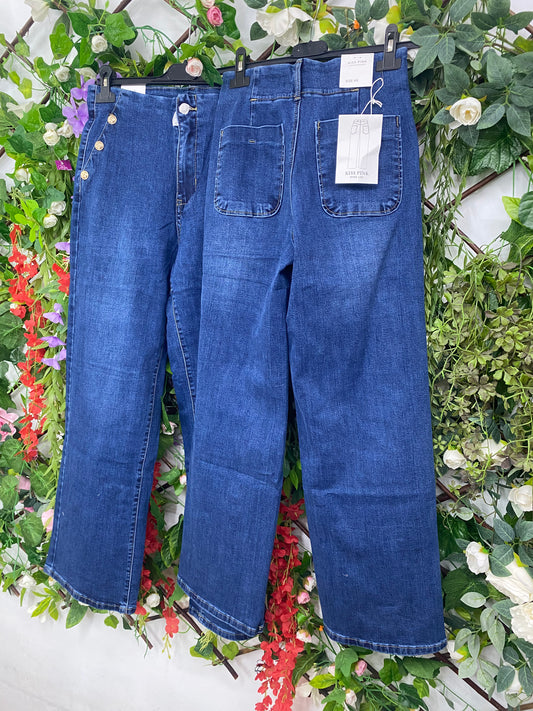 Jeans Rectos Botones