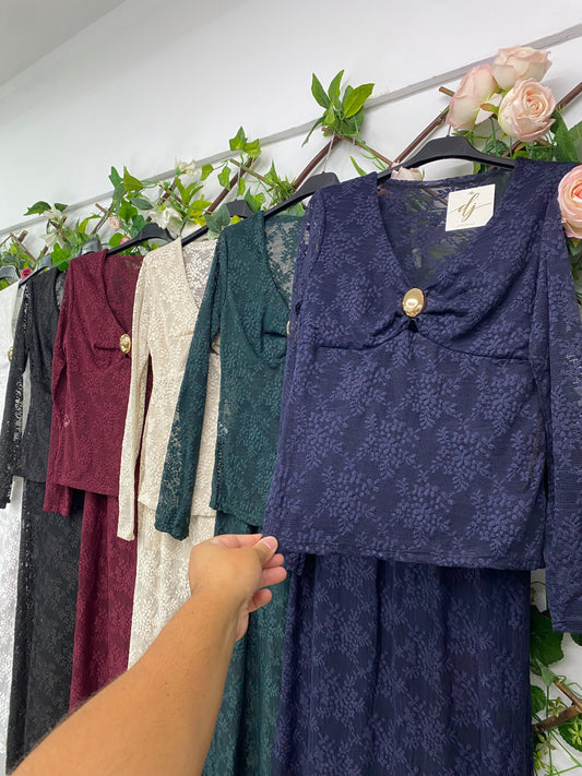 Conjunto Falda Brocado