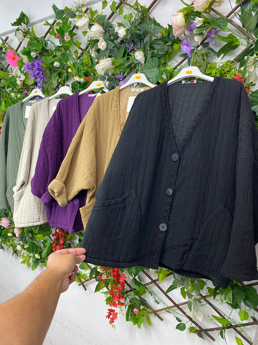 Kimono Acolchado Botones