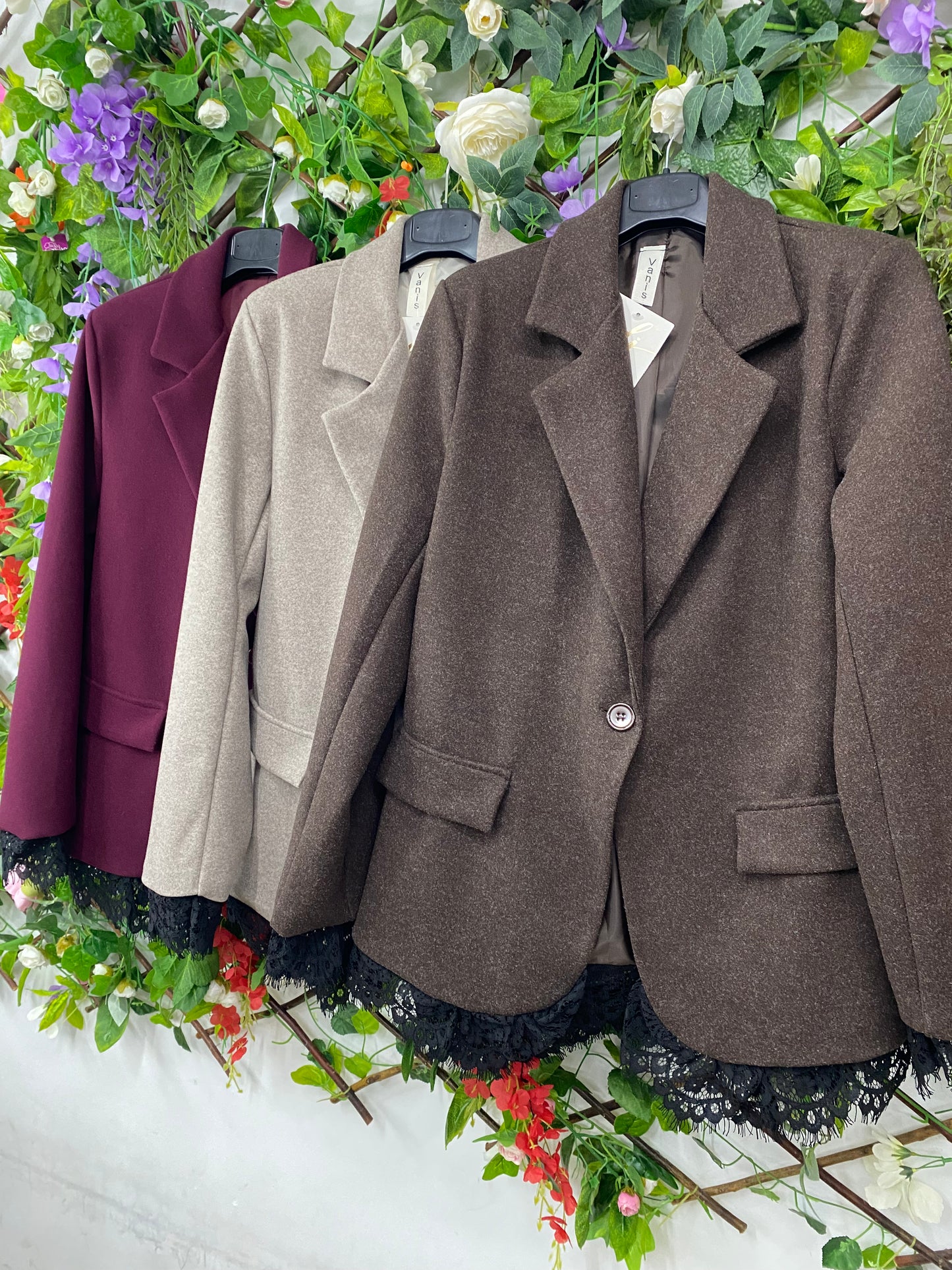 Blazer Paño Puntilla