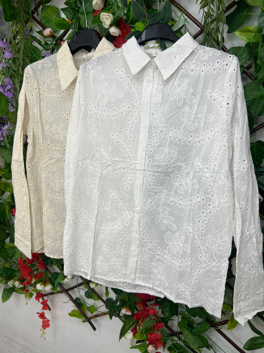 Camisa Broderie