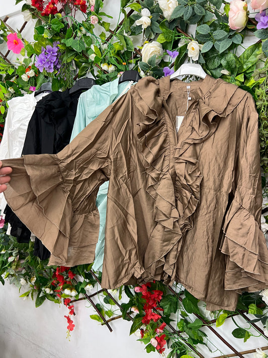 Blusas Volantes Acampanada