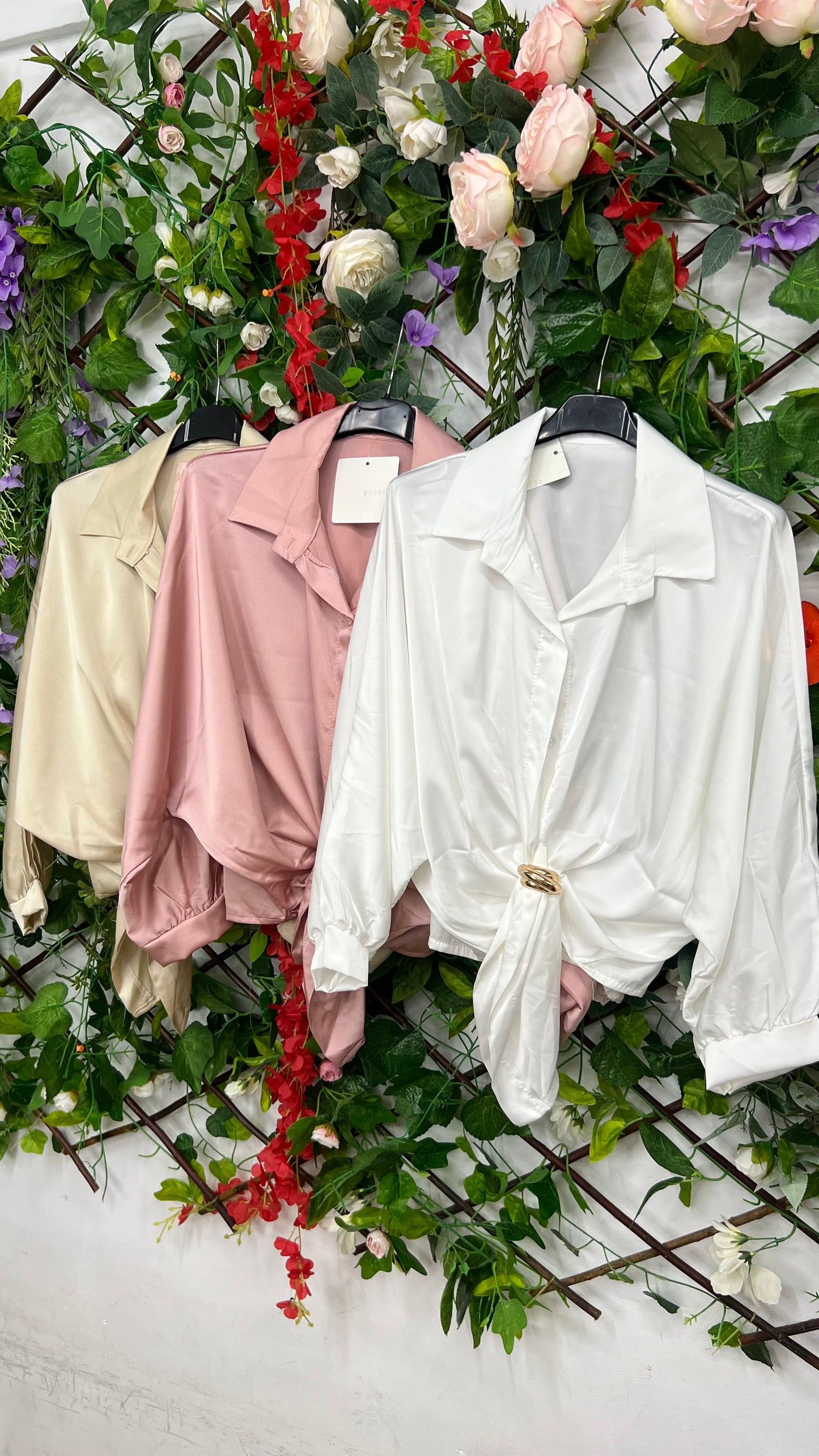 Blusa Saten Nudo