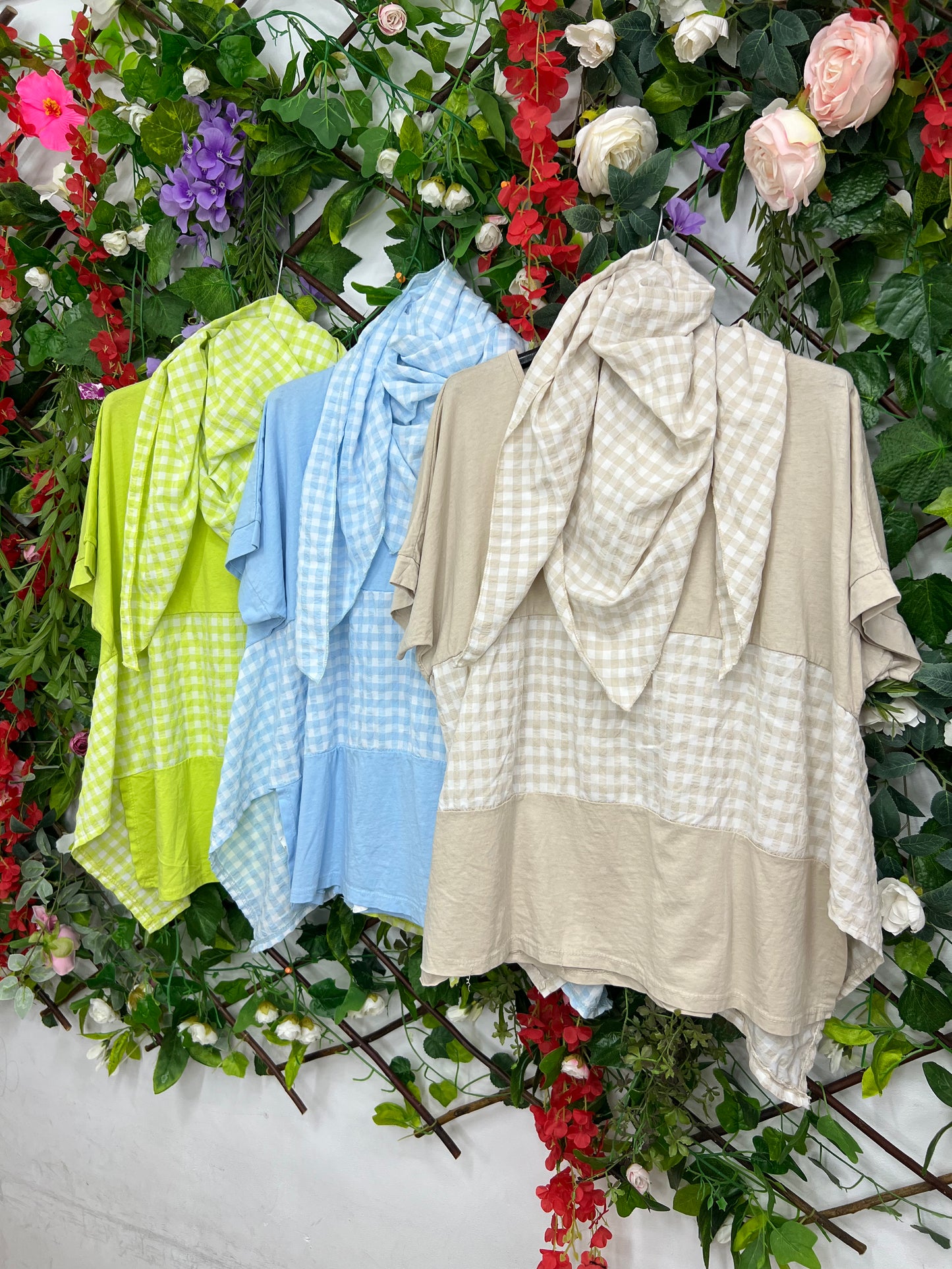 Camiseta Cuadros Algodon