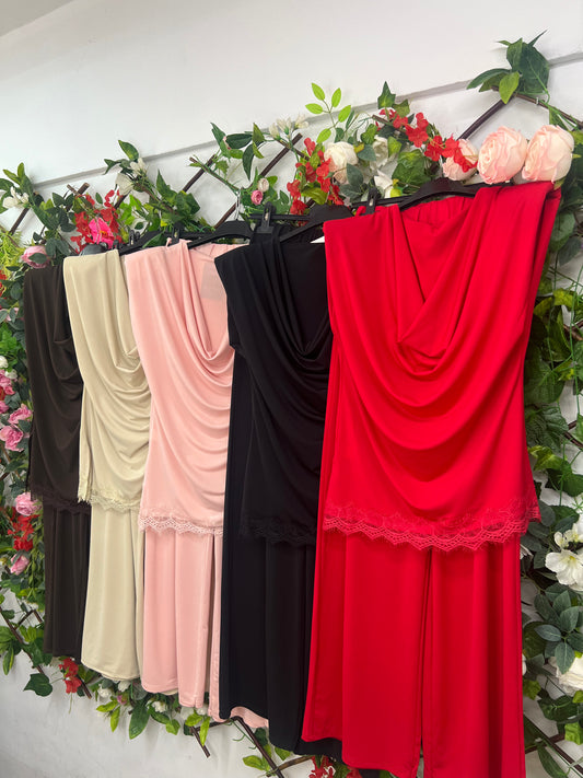 Conjunto Drapeado Encaje