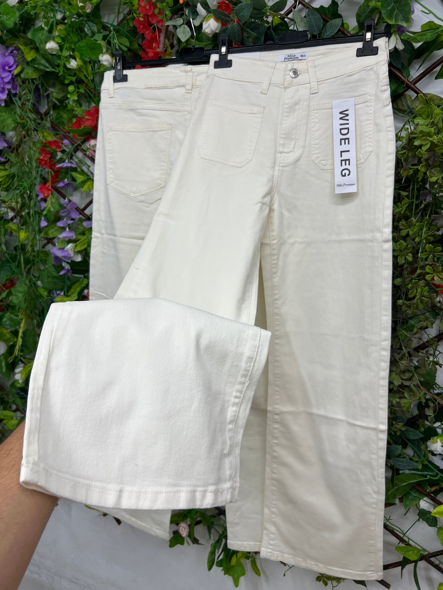 Vaquero Bolsillos Beige