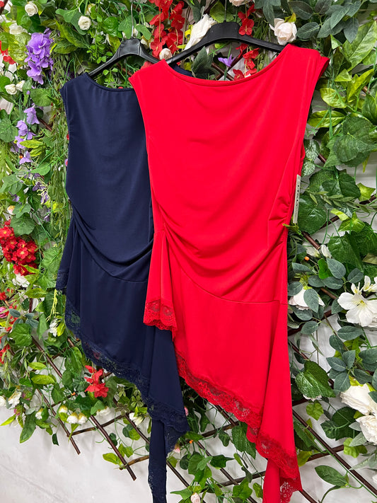 Blusa Caida Asimetrica