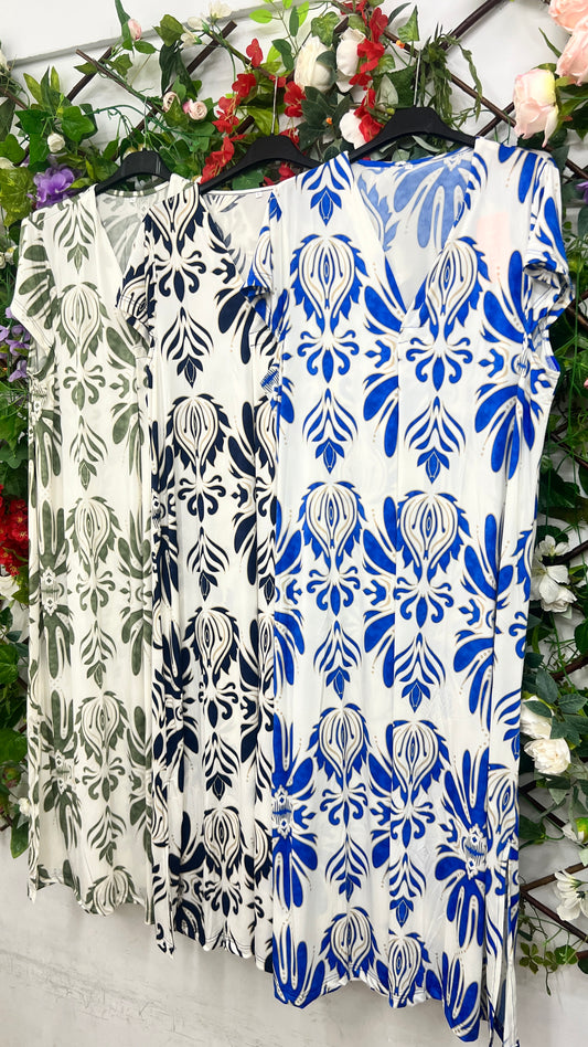 Vestido Licra Fria Damasco