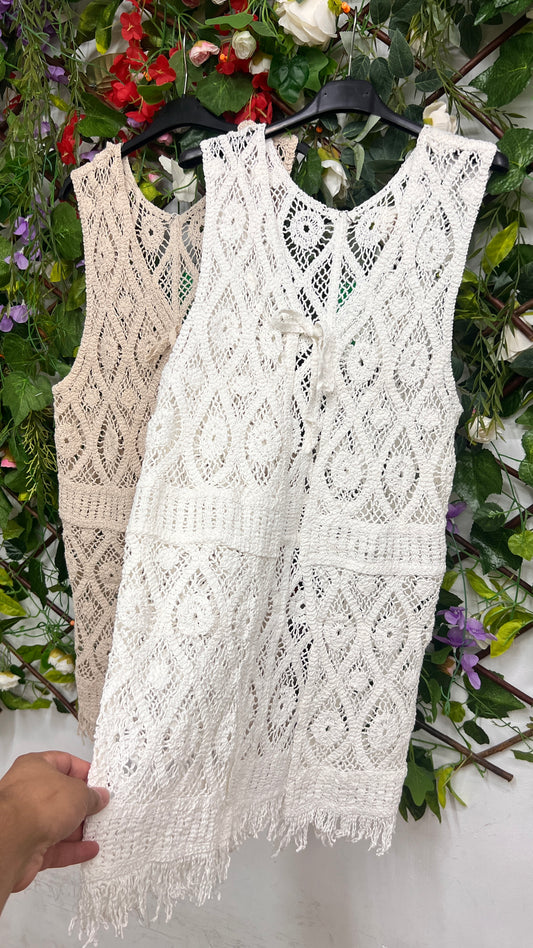 Chaleco Largo Crochet