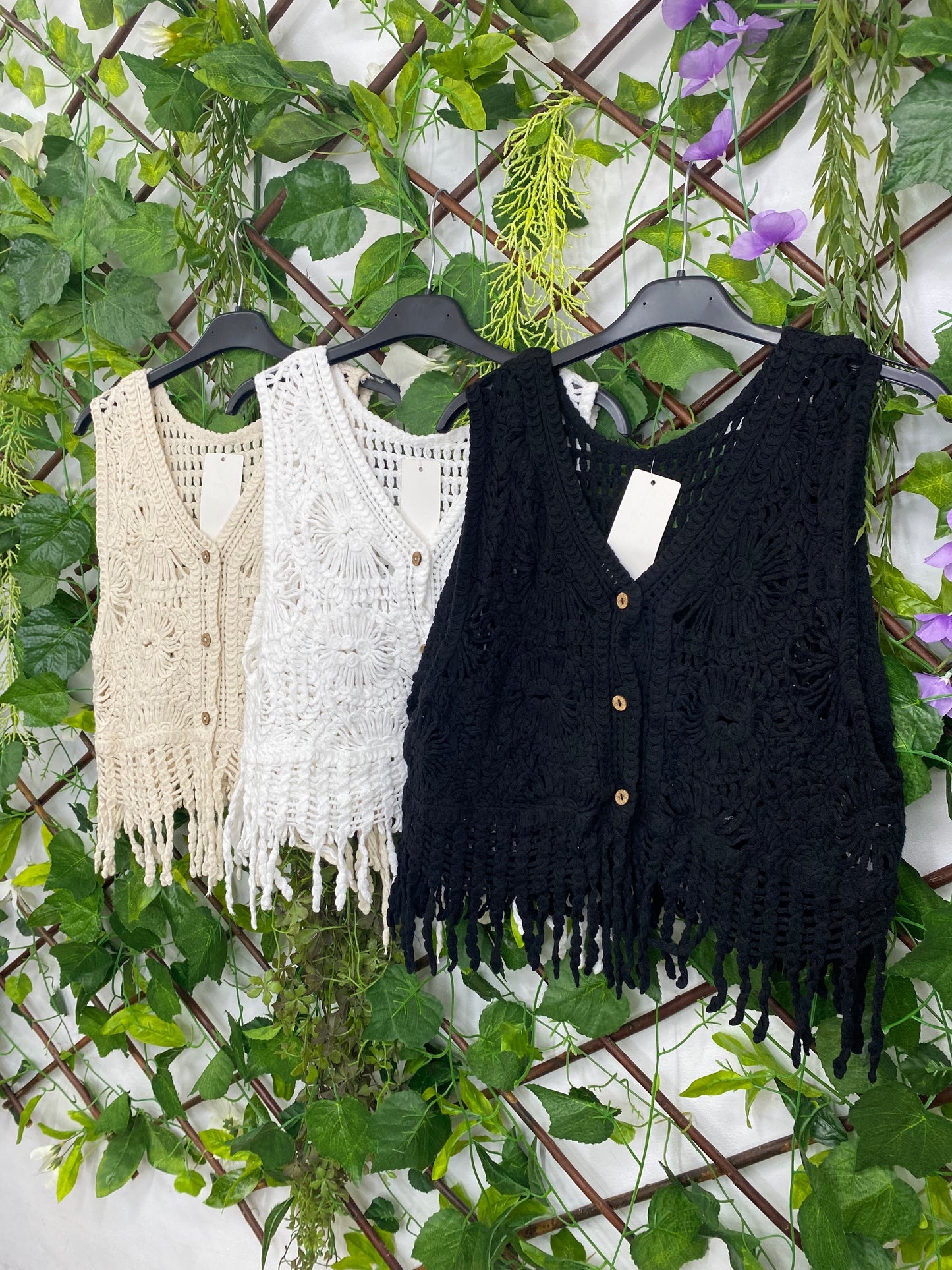 Chaleco Crochet Flecos