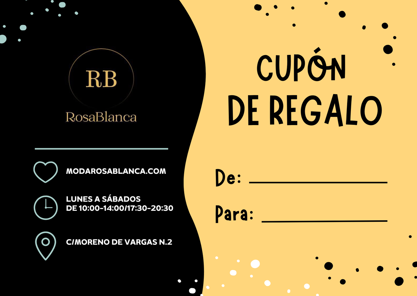 Tarjeta Regalo RosaBlanca