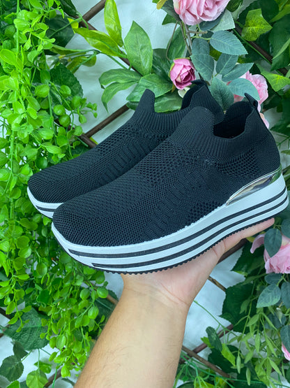 Deportiva Calcetin Detalle Plata