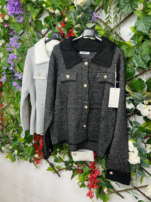 Cardigan Punto Texturizada