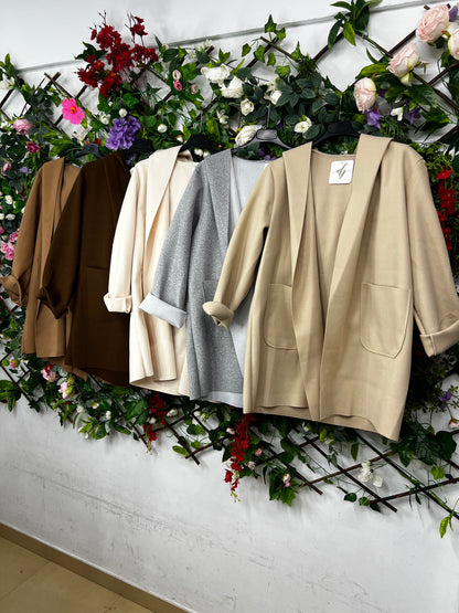 Chaqueta Paño Gorro Bolsillos