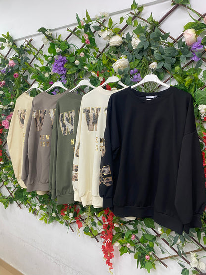 Sudadera Letras Print