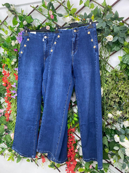 Jeans Rectos Botones