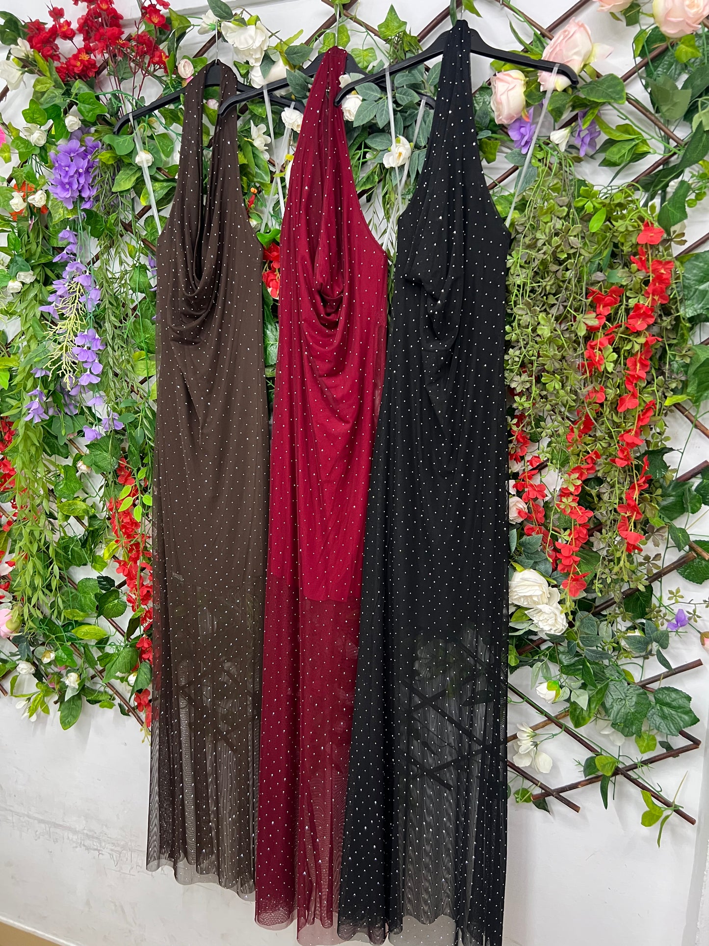 Vestido Strass Drapeado