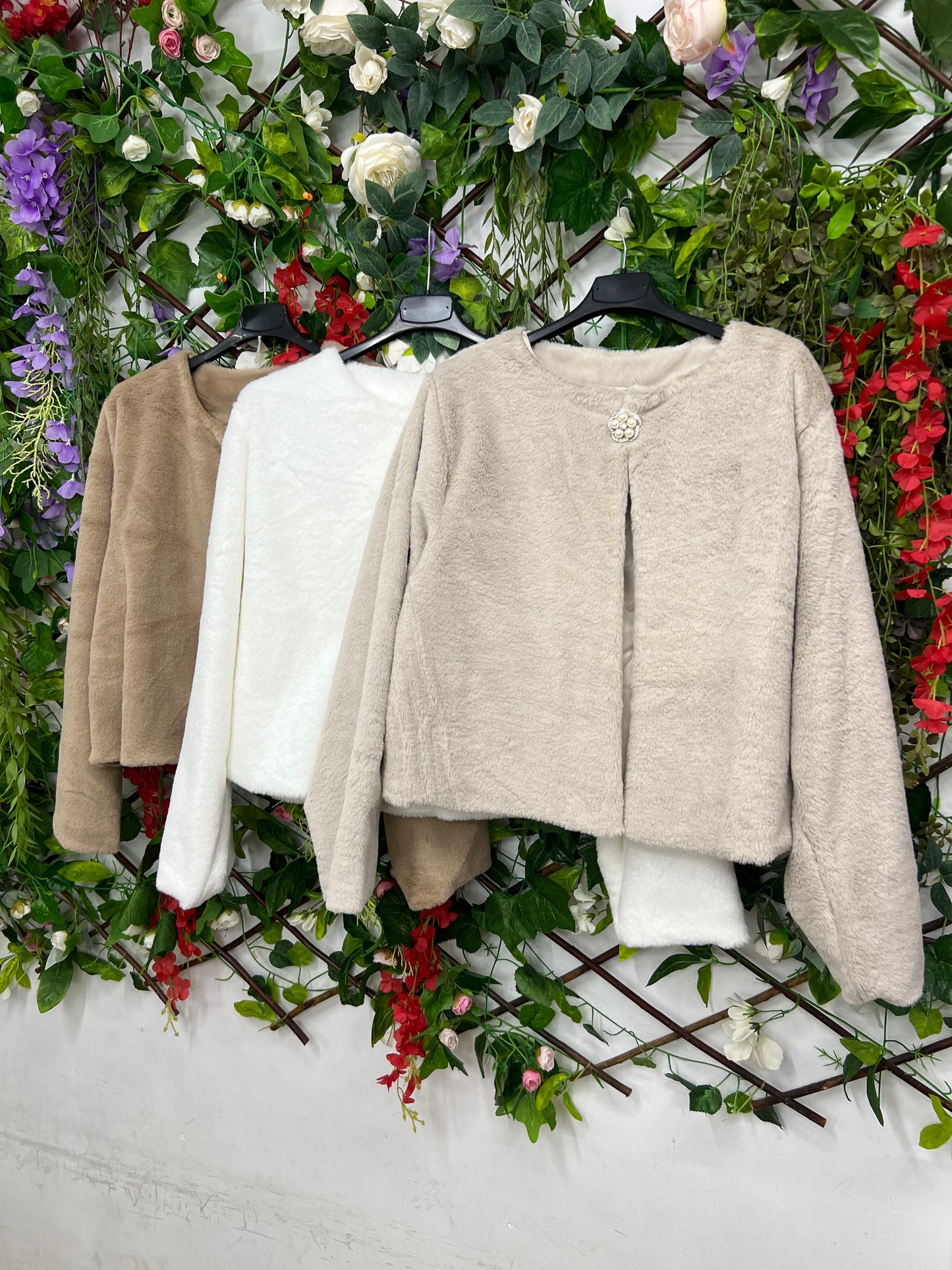 Chaqueta Bolero Efecto Pelo