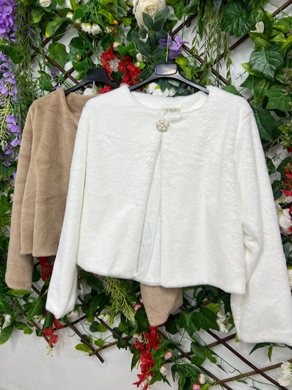 Chaqueta Bolero Efecto Pelo