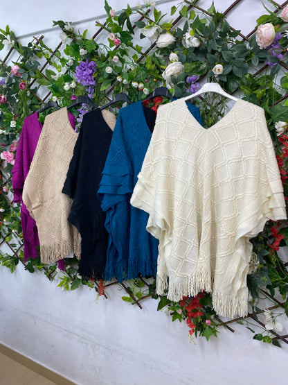 Poncho Cuadros Flecos