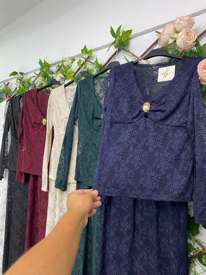 Conjunto Falda Brocado