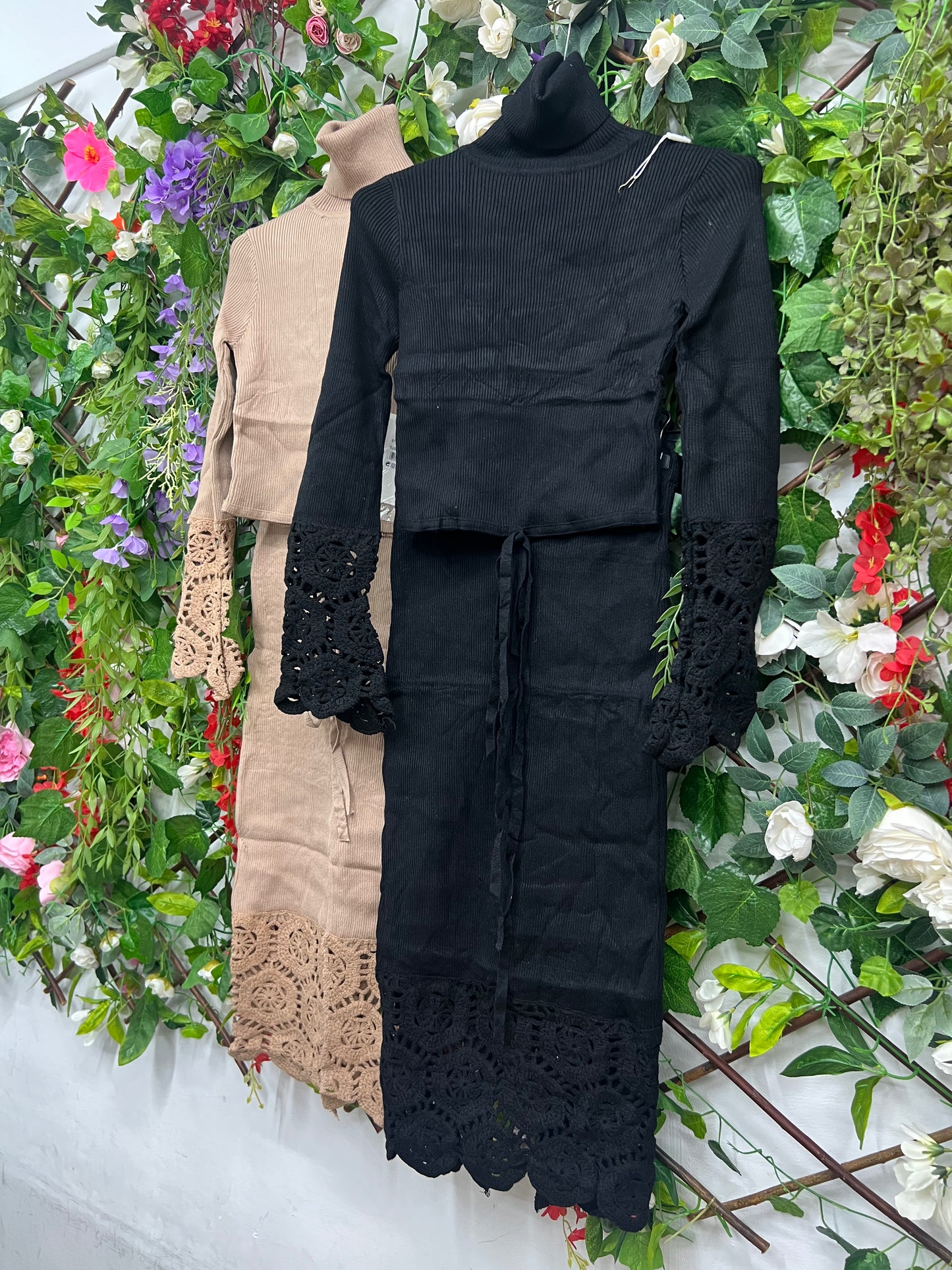 Conjunto Top y Falda Ganchillo