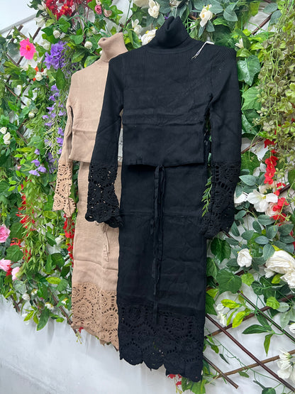 Conjunto Top y Falda Ganchillo