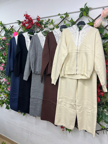 Conjunto Punto Cremallera Ganchillo