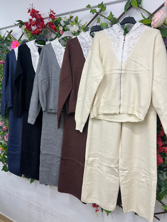 Conjunto Punto Cremallera Ganchillo