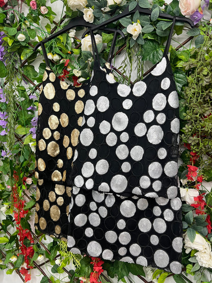 Conjunto Lentejuelas Lunares