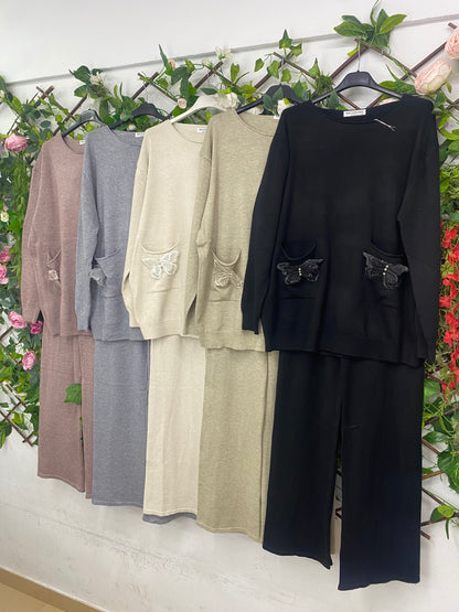 Conjunto Punto Bolsillos Petalos