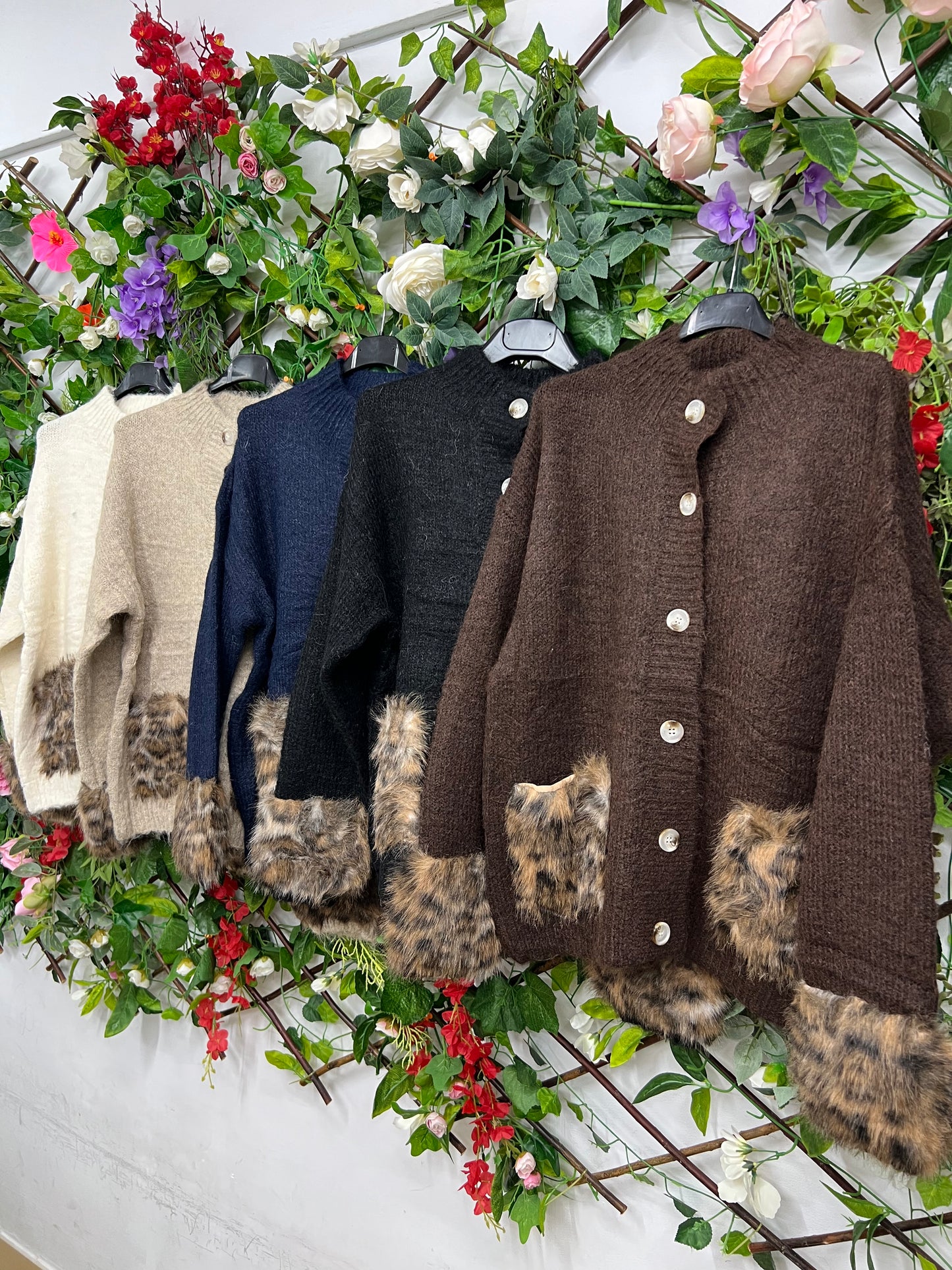 Cardigan Efecto Pelo Print