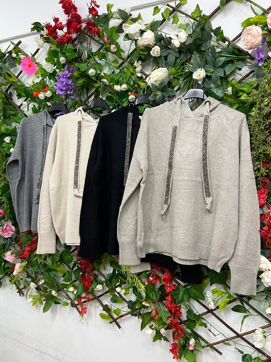 Sudadera Capuncha Cordon Brillantes