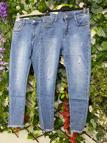 Vaquero Skinny Piedritas -5kg