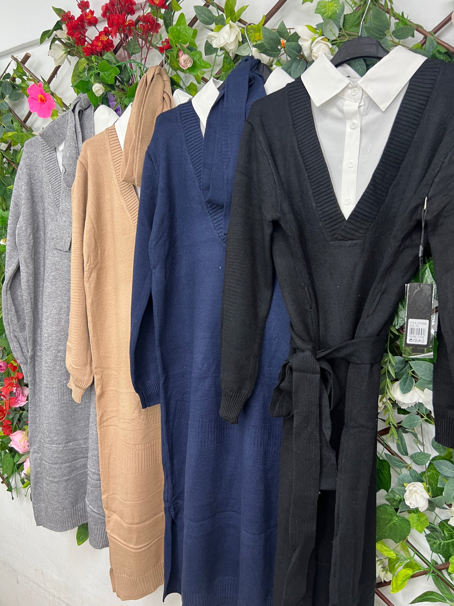 Vestido Punto Combi Camisa