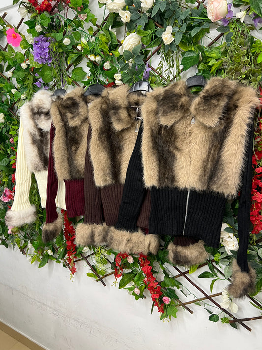 Cardigan Efecto Pelo