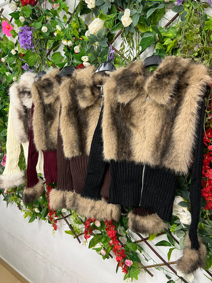 Cardigan Efecto Pelo