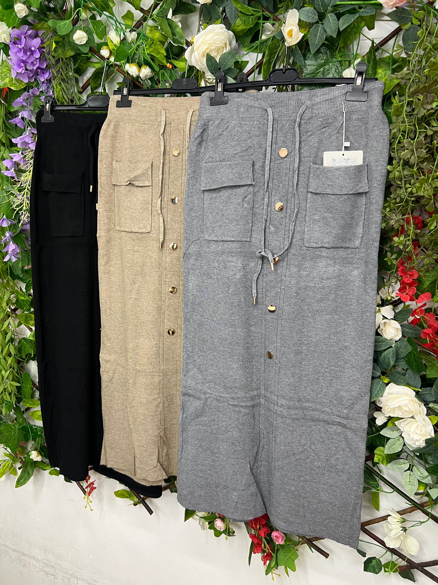 Falda Punto Midi Botones