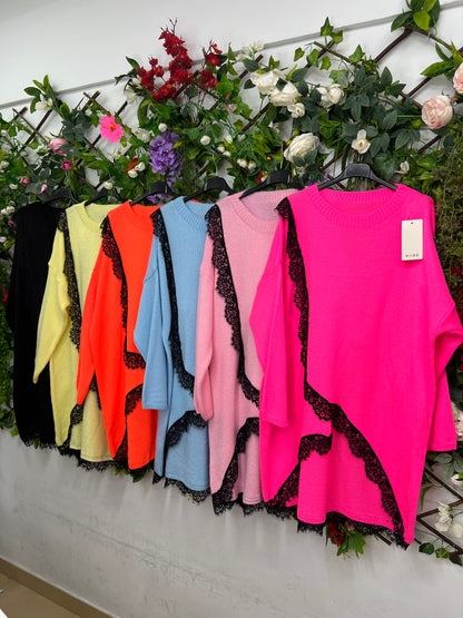 Jersey-Vestido Lana Asimetrico