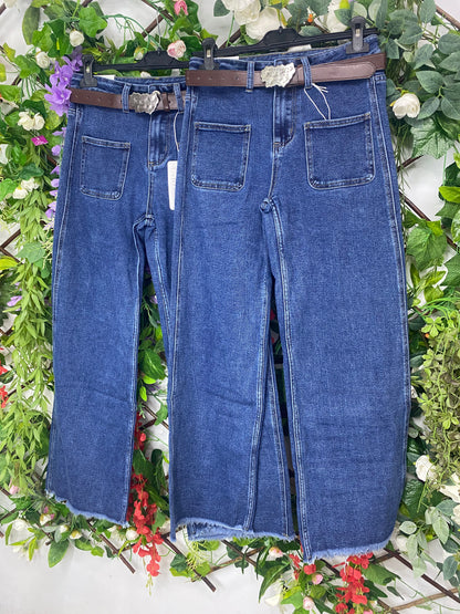 Jeans Bolsillos Cinturon