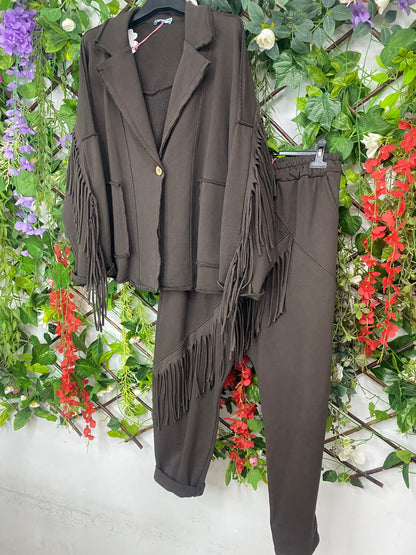 Conjunto Blazer Flecos