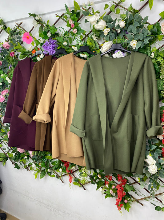 Chaqueta Paño Gorro Bolsillos