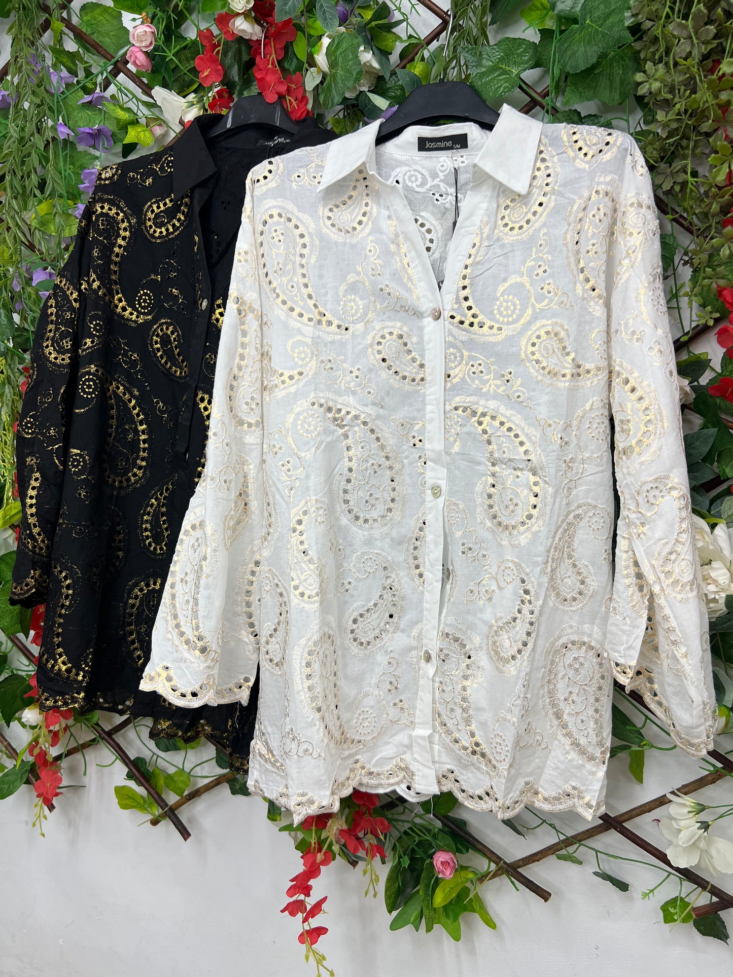 Camisa Bordados Perforados