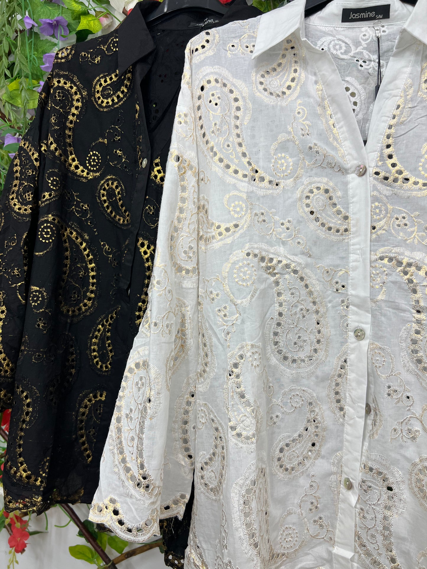 Camisa Bordados Perforados