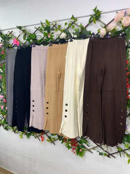 Pantalon Punto Botones Plata