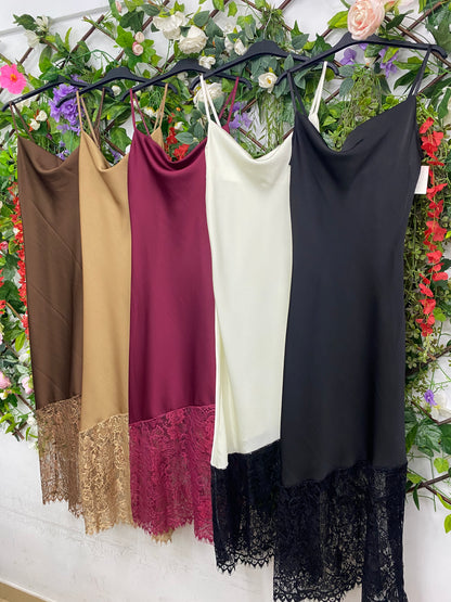 Vestido Lencero Asimetrico Largo