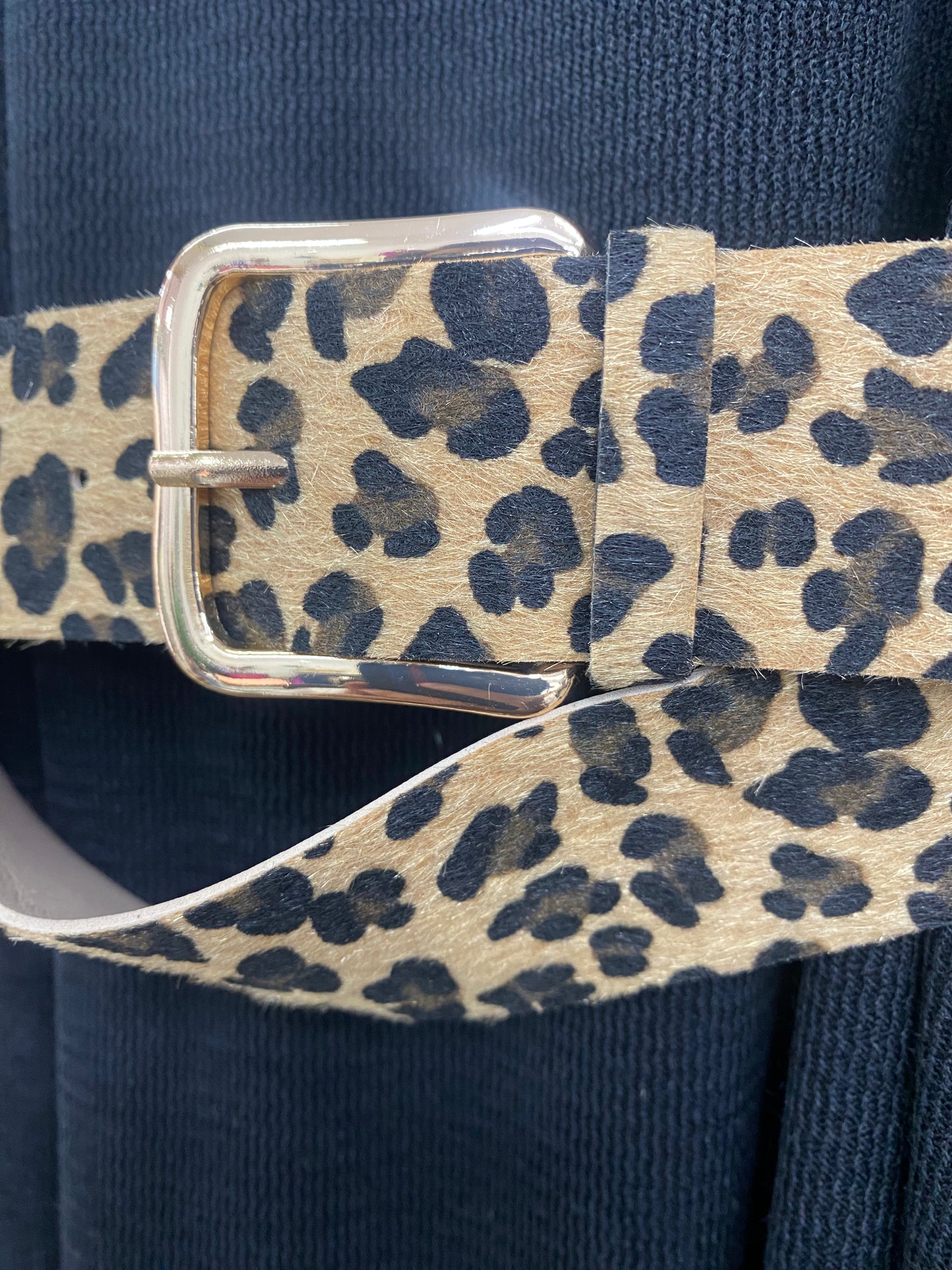 Vestido Blonda Cinturon Print