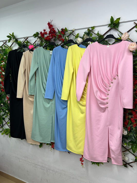 Vestido Botones Laterales